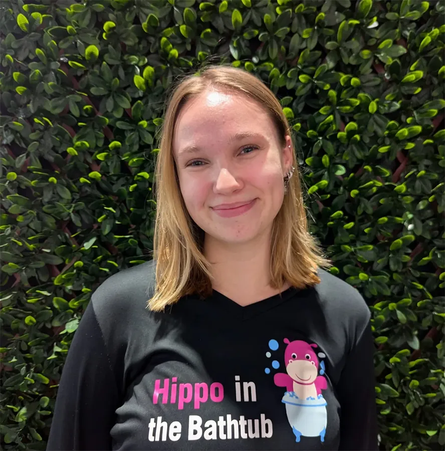 Coach Abby, swim coach at Hippo in the Bathtub