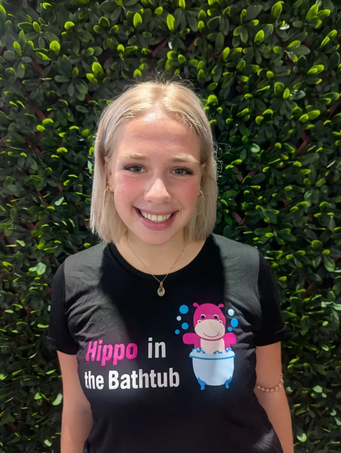 Coach Izzie, swim coach at Hippo in the Bathtub