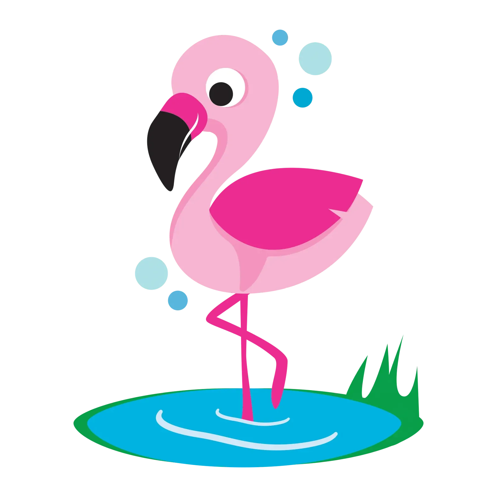 Flamingo swim level badge