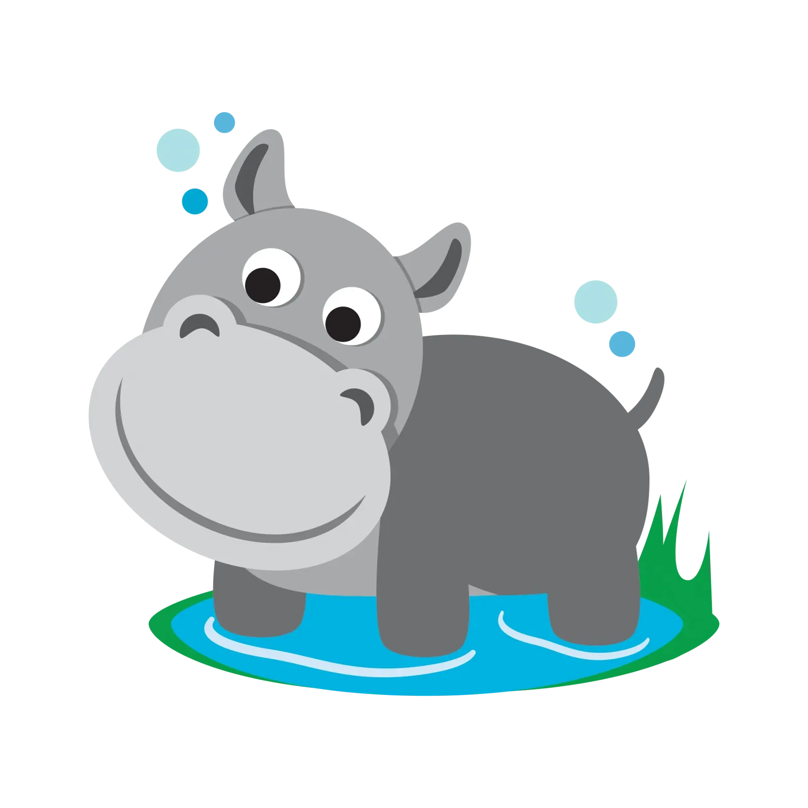 Hippo swim level badge