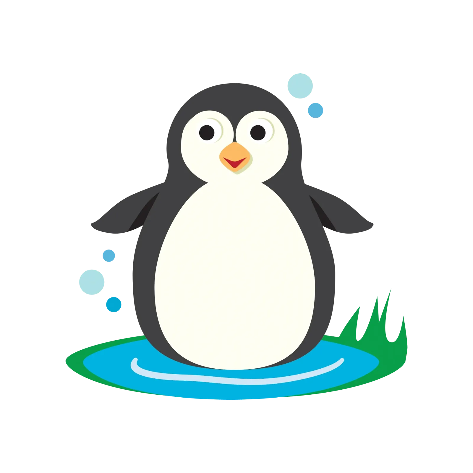 Penguin swim level badge
