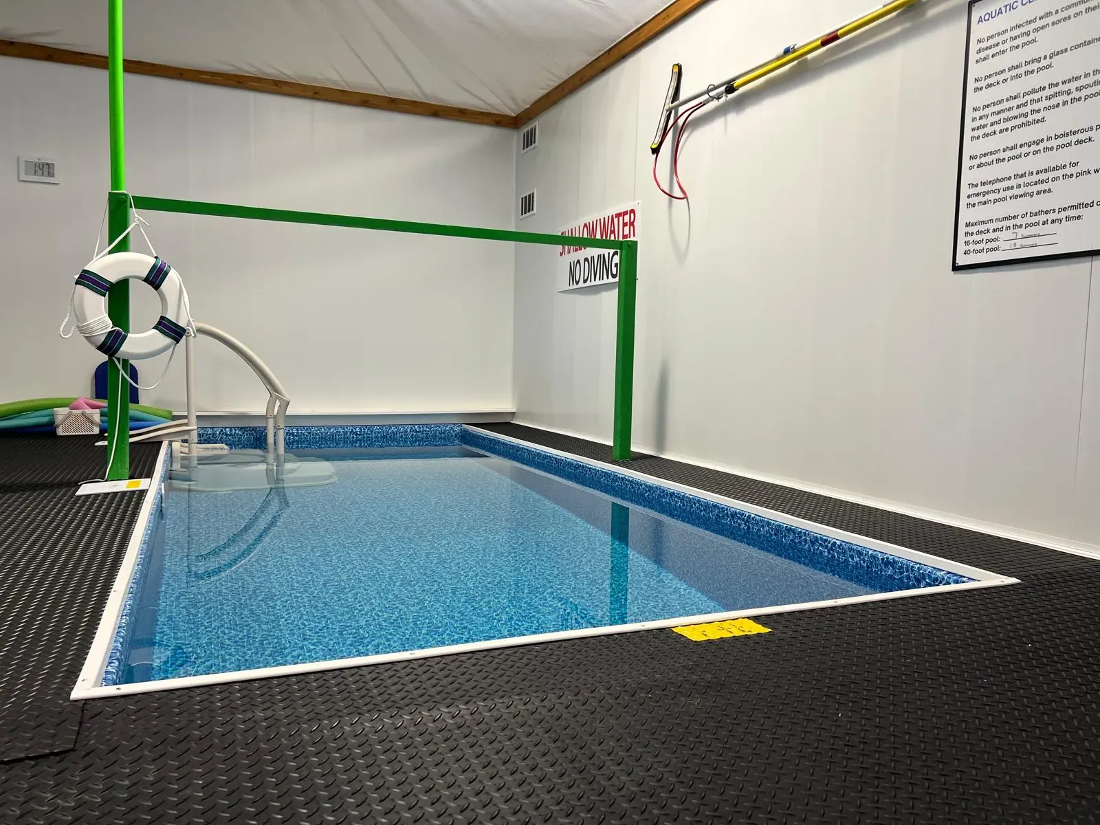 Inside the bright Hippo in the Bathtub Aquatic Centre