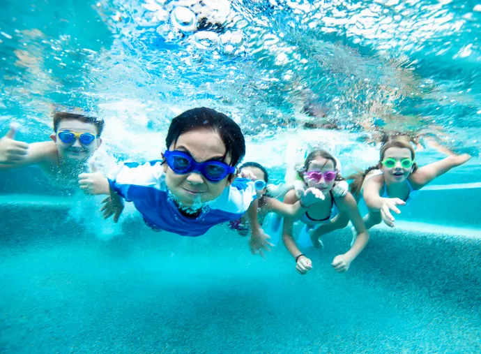 Swimmer in a group class at the Nepean Aquatic Centre
